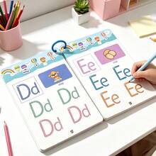 31-Page English Version Pen Control Practice Book - Tracing, Numbers, English Letters, Line Drawing & Fine Motor Skills Practice, Erasable Activity Book, Reusable. Suitable For Back To School, Holiday Gifts, School Supplies And Learning Stationery. - A - View 1