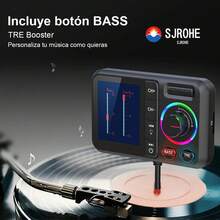 SJROHE Transmisor FM Bluetooth USB 3.0 Carga Rápida Adaptador con Pantalla LED RGB Bluetooth 5.0 FM receptores bluetooth para Auto Audio HD Llamadas por Bluetooth Transmisor Bluetooth FM Color negro - A - Ver 10