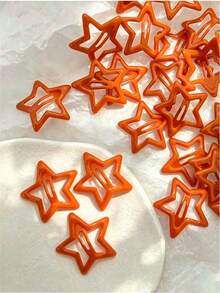 10/20/50pcs Women's Halloween Y2K Star Metal Hair Clips, Daily Use Claw Clips Hair Pins, School Supplies, Women's Hair Accessories, Hair Clips - Regular Model - View 8