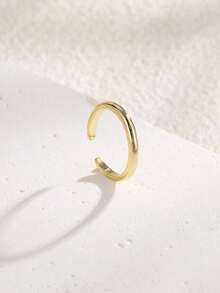 1pc Elegant 316L Hypoallergenic Stainless Steel Smooth Open Toe Ring, Adjustable Minimalist Stackable Ring, Suitable For Hands And Feet, Exquisite Summer Beach Pool Vacation Foot Jewelry - Open Ring - View 3