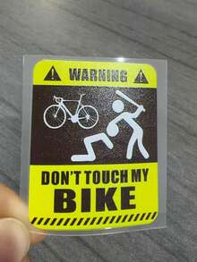 2pcs Funny 3D Mountain Bike Stickers, Scratch-Resistant Frame Protection Decals, Universal Road Bike Protective Film Accessories - Multicolor - View 2