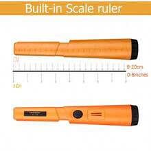 Metal Detector Pinpointer, IP68 Waterproof Portable Metal Detector, 360 Portable Metal Detector With Built-In LED Indicator/Alarm Light/9V Battery, For Treasure Hunt - A - View 4