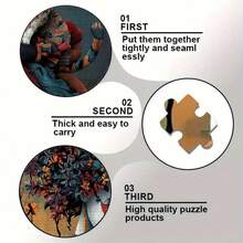 1000 Pieces Adult Mini Puzzle Box - This Precision-Cut Adult Puzzle, High Difficulty And Scratch-Resistant, Features A Fantasy Clown And Cat Theme, Suitable For Halloween, Christmas, And Is An Excellent Gift For Family Entertainment, DIY Decoration, Art Collection, And Brain Challenge. - Multicolor - View 7