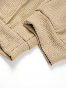 Men's Casual Outdoor Sports Set With Tapered Pants And Crew Neck Long Sleeve - Khaki - View 9