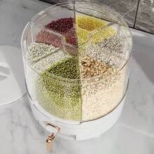 Contenedor de almacenamiento de arroz para el hogar, caja de almacenamiento de granos, contenedor de almacenamiento de arroz premium hermético a prueba de plagas y a prueba de humedad - Multicolor - Ver 1