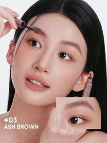 JUDYDOLL 眉毛定型啫喱，自然持久，防水防晕染，多种颜色可选，适合自用、送礼、新手、约会、派对、婚礼（必备、宾客、单身派对），打造优雅自然的日常妆容，甜美健康光泽，约会之夜妆容。 - 棕色 - 查看 2