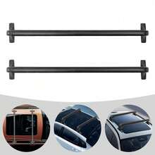 New Black Aluminum Car Roof Rack With Lock 1m Bar 75kg Load Capacity - Black - View 9