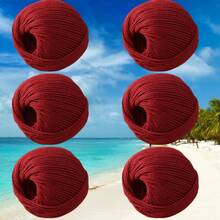 100g Hollow Yarn 2mm Linen Doll Handmade Crochet Knitting DIY Stiff Yarn For Bags And Hats - 6-pack - View 28