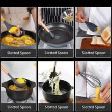 14-Piece Silicone Kitchen Utensils Set Non-Stick Cooking Spoon And Baking Tools - View 7