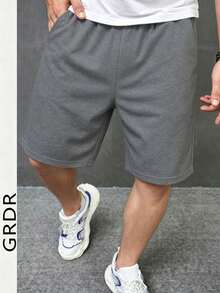 1件大童男孩運動休閒口袋短褲 百慕達內縫長度 春夏秋返校穿搭 - 深灰色 - 查看 7