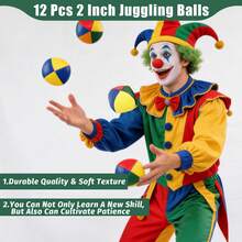 3 Buah Bola Juggling, Set Bola Juggling Warna-warni 2 Inci, Mini Lembut, Tahan Lama, dan Mudah untuk Pemula, Bola Juggling Lempar Empat Sisi dari Kulit yang Serasi - MultiWarna - View 4