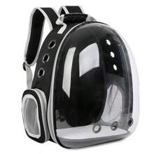 Large Capacity Cat Backpack, Transparent Breathable Pet Carrier, Portable Shoulder Cat Bag, PC Material, Zipper Closure, Cat Backpack/Cat Bag - Multicolor - View 4