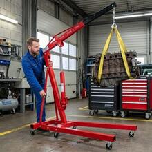 2-Ton Hydraulic Jack, Folding Telescopic Lift With 4-Stage Boom - A - 查看 5