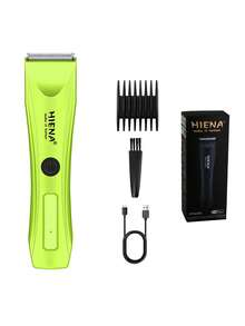 HIENA Green Portable Hair Clipper, Oil Head Carving And Cutting Mini Shaver, Rechargeable Small Trimmer With Comb/Brush - Green - View 9