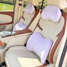 1pc Car Headrest Pillow, Memory Foam Lumbar Support Cushion For Car Seat, Neck Pillow And Back Support For Driving - A - View 5