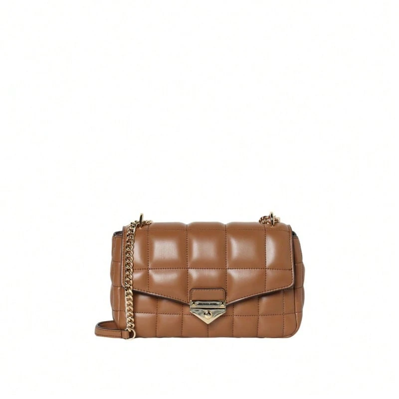 Michael Kors Soho 素色女款單肩斜挎包 35S6G1SL3Y LUGGAGE - 棕色35S6G1SL3Y LUGGAGE - 查看 1