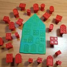 Set 25 Stempel dan Cetakan Tanah Liat Plastik, Termasuk Pola Kotak-kotak, Cocok untuk Tanah Liat Lunak, Lilin, Kerajinan Resin - Stempel Keramik DIY, Digunakan untuk Scrapbooking, Pembuatan Kartu Ucapan, Stempel Segel Lilin, Kompatibel dengan Keramik, Resin, dan Tanah Liat - set putih 25 buah - View 3