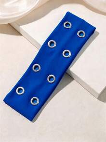 1pc Fashion Punk Gothic Soft Non-Slip Elastic Hollow Out Headband, Beach Yoga Sports Casual Daily Hair Hoop - Royal Blue - View 7