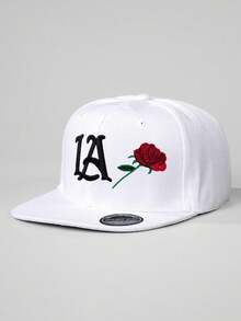1件刺繡 LA Rose 平帽簷棒球帽，個性化字母刺繡棒球帽，街頭時尚五片帽，戶外防曬休閒帽，春/秋旅行、海灘度假 - 棒球帽 - 查看 18