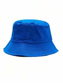 1pc Solid Color Summer Minimalist Versatile Men's Bucket Hat, Men's Outdoor Casual Sun Protection Fishing Hat - Solid Color - View 5