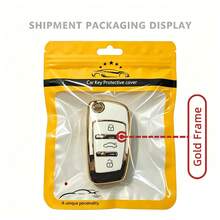 1pc Car Key Case-Exquisite Print,Suitable For Audi A3 8P, A6 C6, Q3 8U, A1 8X, Q7 4L, TT 8J, R8 42.Advanced Soft-Touch, Does Not Block Signal, Unisex. - Audi 3 Button Model CA - View 15