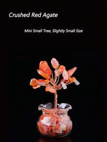 1pc Natural Crystal Tree Of Life Ornament, Handmade Healing Gemstone Wealth Tree, Suitable For Car, Home, Bedroom, Study, Living Room And Office Lucky Craft, Perfect Gift For Women - Multiple Styles - View 14