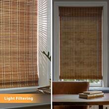 Cordless Bamboo Roman Shades – Light-Filtering Natural Window Blinds, Easy Roll-Up Design For Living Room, Bedroom & Office, -Friendly Woven Bamboo Texture, Adjustable Height, Smooth Operation, Neutral Warm Tone, Soft Light Diffusion, Simple Moder - Ceylon Light Rus - View 7