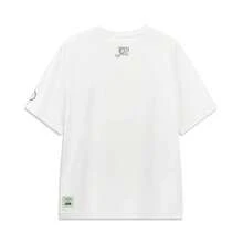 LI-NING Unisex WADE X Timothy Goodman Co-Branded Cooling Comfort Oversized Graphic Casual Tee AHSW537 - White - View 3