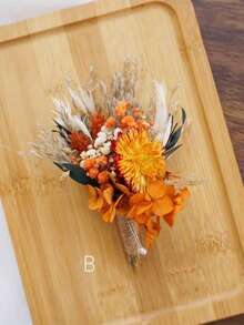 1/2/6/12/20pcs Boho Mini Artificial Flower Bouquet Set, Small Vase Tabletop Floral Decor, Envelope Gift Box Ornaments - Multicolor - View 3