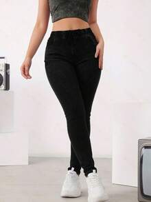Impala Women Jeans - Black and Gray - View 2