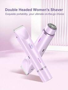 2-In-1 Dual Head Electric Shaver For Women, Soft Touch, Waterproof Design, Wet & Dry Use, Travel Essential, USB Rechargeable, Portable, Suitable For Bikini Line, Underarms, Legs And Body Hair Removal - Multicolor - View 15