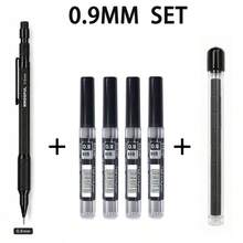 Metal Mechanical Pencil Set, 1pc Drafting Pencils With 4 Boxes HB Lead Refills And Eraser, 0.5mm 0.7mm 0.9mm 1.3mm Refillable Automatic Pencil Kit For Writing, Drawing, Sketching, School And Office Supplies - Multicolor - View 14