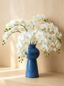 1PC Artificial Phalaenopsis Orchid, Wedding Decoration, DIY Material, Bridal Bouquet, Wedding Car Decoration, Arch Decoration, Home, Restaurant, Bedroom, Vase Decoration, Procession Decoration, New Year Gift, Valentine's Day Gift, Graduation Gift - White - View 4