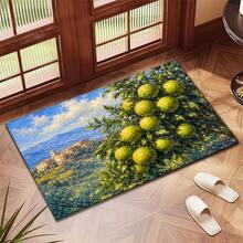 Lemon Print Pattern Drainage Mat/Absorbent Mat/Drying Mat Coffee Machine Dish Drying Mat - Absorbent Polyester Tabletop Protector With Rubber Non-Slip Backing, For Kitchen Countertop Decoration - Home Bar And Dining Table Placemat - Multicolor - View 7