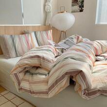 Pastel Stripes Comforter Set Twin XL 3 Piece - Striped Bedding Set With Fluffy Comforter 2 Pillowcases, Lightweight All Seasons, Sweet Boho Aesthetic Girls Women Teens - 04 - Multi-striped - View 5