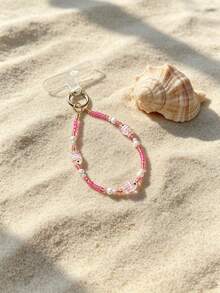 1 pieza Cordón para teléfono de verano bohemio con cuentas de semilla de pez, correa decorativa para muñeca anti-pérdida para mujeres (color de pez aleatorio) - Multicolor - Ver 10