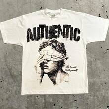 Harajuku T-Shirts mit Buchstabengrafik Y2k Oberteile für Männer und Frauen High Street Oversized T-Shirt Pro Choice Streetwear Vintage Tee Kleidung - 2 schwarze 9 + weiße - Übersicht 5