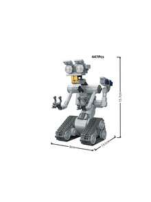 941Pcs Robot Series Blocks Bag Pack, DIY Assembly Toy, High-Restore ABS Models Including Robots, Flight Simulator & Rose Gun. Cultivate Spatial Thinking & Imagination, Desk Office Decor, Birthday Festival Gift For Model Lovers - Multicolor(Bag) - View 9