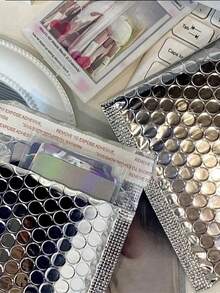 10入/組 銀色包裝快遞氣泡信封袋 塑膠加厚填充郵寄信封袋 禮品袋 - 銀色 - 查看 4