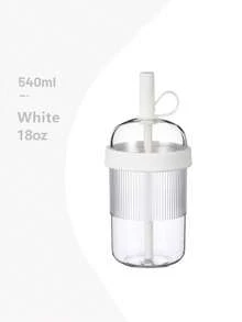 1pc 18oz/540ml Large Capacity Travel Mug, Reusable Portable Drinking Cup, Heat & Cold Resistant, Leak-Proof, Suitable For Home, Office, Outdoor Sports, Fashionable & Practical Water Cup, Gift For Students & Adults Daily Use - Multicolor - View 13