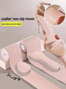 Adhesive Shoe Sole Pads, Breathable Anti-Slip, DIY Shoe Accessories Suitable For High Heels, Gold High Heels, Red Soles, Summer Sandals And Wedges - Multicolor - View 2
