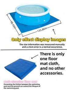 Pool Cover/Inflatable Pool Cover - Thickened PE Fabric, Multiple Sizes Available, Sun Protection, Anti-Aging, Dustproof, Waterproof, UV-Resistant With Drawstring Cover, Drawstring Closure, Wind-Resistant And Secure, Keeps Clean And Prevents Leaf Accumulation, Suitable For Ground Inflatable Pools And Home Yard Pool Users - C - View 13