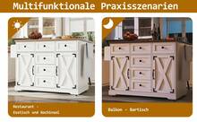 White Sideboard Multifunctional Server With Storage Space In Wood For Dining Room And Living Room - 白色 - 查看 10