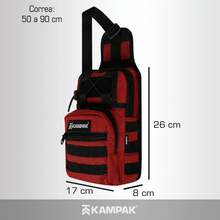 Pechera Kampak Ep35 Mochila Táctica Cruzada Urbana Multiusos - Granate - Ver 3
