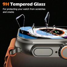 3pcs Ultra HD Tempered Glass Smart Watch Screen Protector, Compatible With Apple Watch Ultra, Ultra2, Ultra3 49mm, With Positioning Installation Frame, Easy To Install, Effectively Protect Watch Screen, Fashion Watch Accessory, Newly Upgraded, Christmas/Halloween/Holiday Gift. - 49mm Is Suitable for Ultra/Ultra2/Ultra3 - View 7