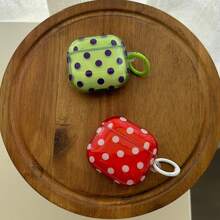 Korean Style Ins Polka Dot Earphone Case Compatible With AirPods 4 Cute Earphone Cover Apple 2nd Gen 3rd Gen New Protective Case Pendant Pro 3 Korean Style Earphone Case Pro 2 Women's Earphone Case Protective Cover With Hanging Ring Spring Summer Earphone Case Birthday Gift Holiday Gift - Mixed Colors - View 6