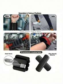 Adjustable Wrist And Ankle Weights (Unisex), Fitness Weight Set, Suitable For Sports, Yoga, Walking, Running, Dancing, Pilates, Aerobics, Home Fitness Wearable Wristbands. Weighted Bracelets - Adjustable Ankle And Wrist Weights, Suitable For Men And Women - Multicolor - View 8