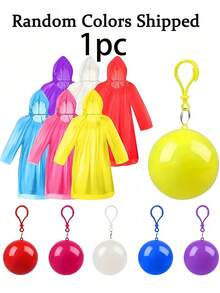 Portable Raincoat Ball Waterproof Raincoat For Men And Women Thickened Disposable Raincoat For Travel Fall Home Decor Wedding Room Dorm Camping Birthday Gift Travel Daily Outdoor Back To School Essential Accessory - Multicolor - View 11