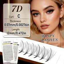 FOXYMEI 12 Rows Lightweight Pre-Made Eyelash Fans C/D Curl 7D Pointed Lash Extensions 8-15mm Anime Style Imported Material Pre-Made Voluminous Lashes Suitable For Beginners Salon-Grade High-Quality Lash Clusters - View 19