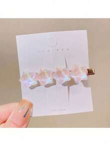 Elegant Women's Hair Clip, Cute Gradient Star-Shaped Decoration Bangs Clip, Daily Hair Accessory - Mixed Color - View 13